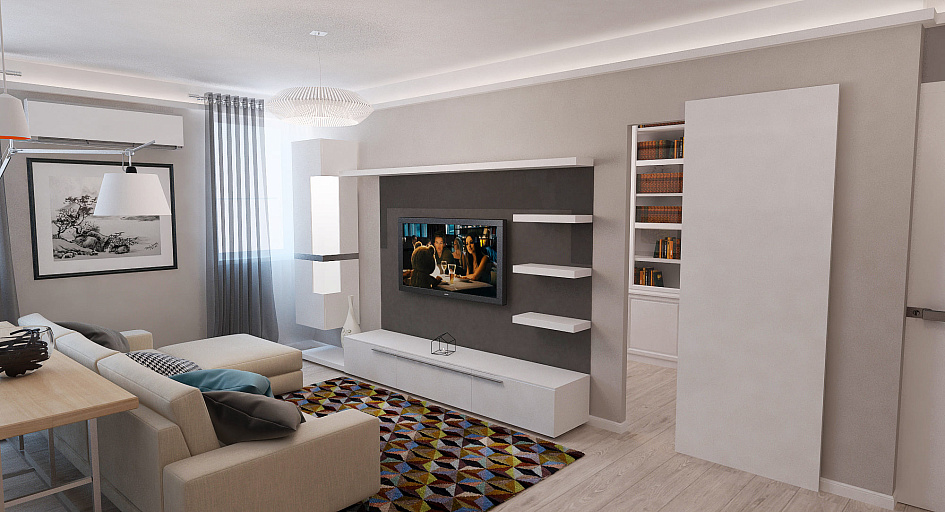 Дизайн двухкомнатной квартиры (Проект №1)