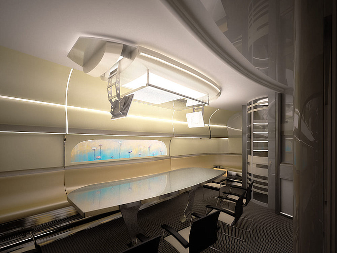 Проект на конкурс дизайна каюты капитана от ОСК 2010